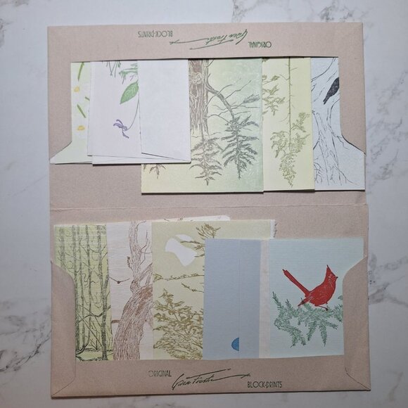 Sarah Gwen Frostic Postcard Blank Card Block Prints Mini Vintage Nature Michigan - Picture 3 of 16